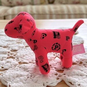 Victoria’s Secret PINK Stuffed Collectible Micro Mini Dog ~ Hot Pink ~RARE